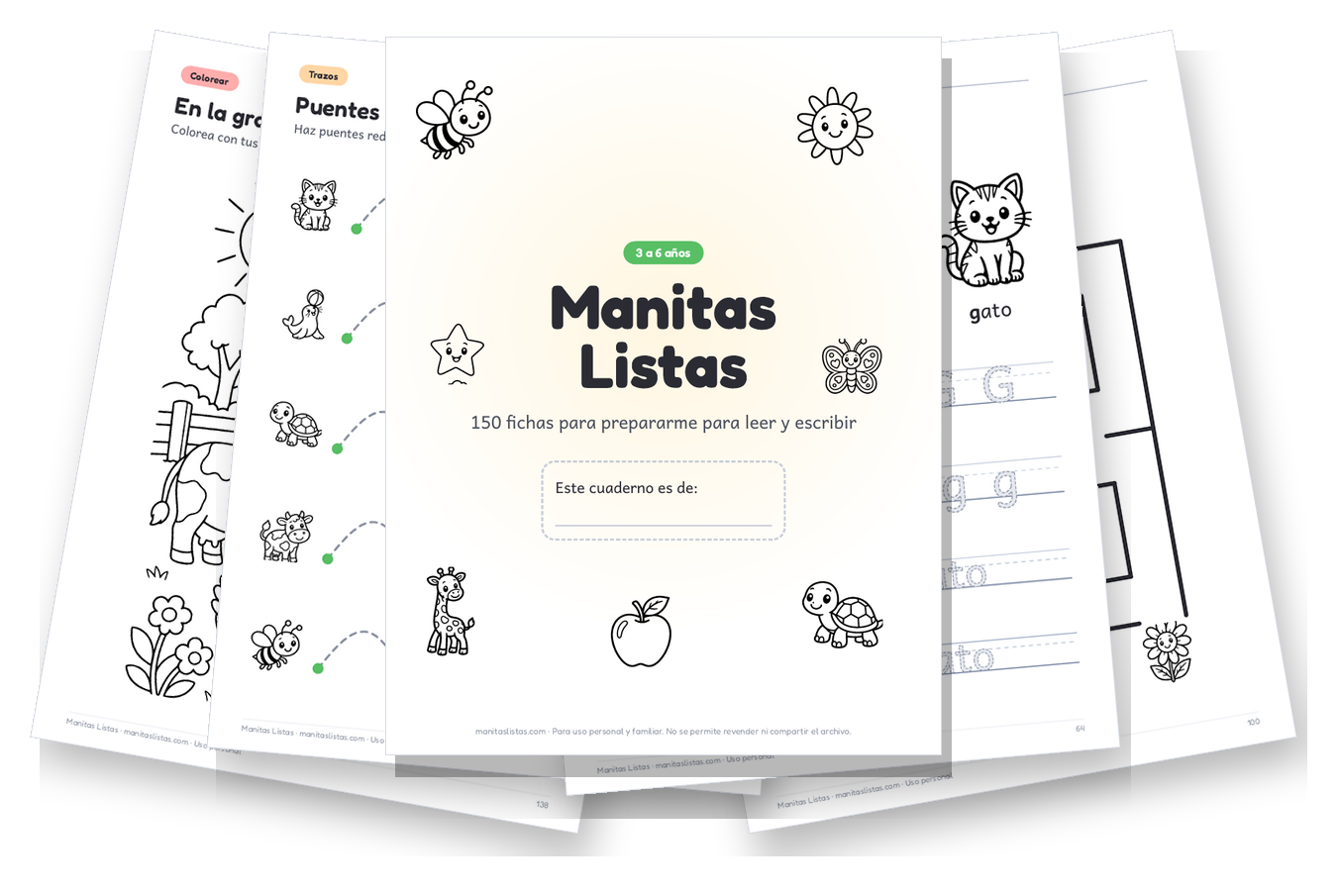Páginas del cuaderno Manitas Listas